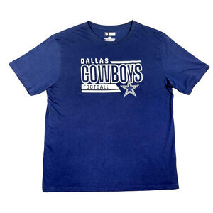 Dallas Cowboys‎ Football NFL Team Apparel Men's Large Navy Cotton T-Shirt